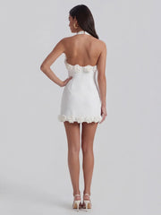 Backless Tie-Up Party Halter Neck Mini Dress
