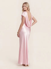 Captivating Presence Satin Cowl Back Maxi Dress