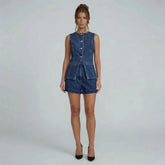 Camille Denim Two-Piece Set