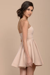 Karrin Fit and Flare Dress Nude