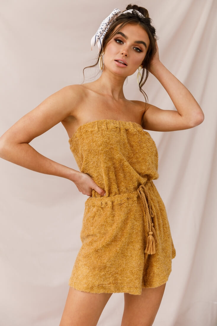 Margie Terry Cloth Romper Ginger