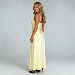 Iliana Lace-Up Maxi Dress
