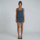Claire Tie Denim Set