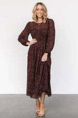 Madelyn Maxi Dress | Brown Floral