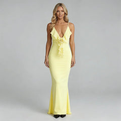Cecelia Rosette Maxi Dress