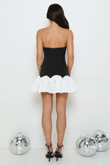 After Hour Sparkle Satin Strapless Mini Dress