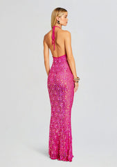 Massie Sequin Crochet Dress