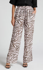Aegir Pants - Mid Rise Relaxed Straight Leg Pants in Wild Zebra