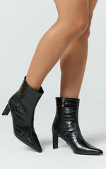 Billini - Alden Boots in Black Croc