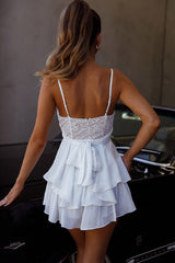 Just Like Heaven Crossover Bust Romper White