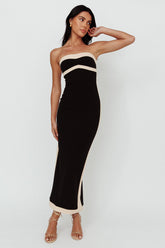 Tenika Strapless Bodycon Maxi Dress Black