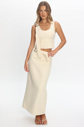 Sunday Moment Buckle Waist Skirt Butter