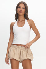 LIONESS Eclipse Mini Short Beige Plaid