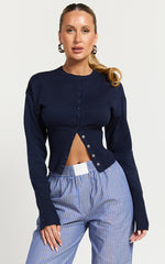 Lioness - Head in the Clouds Cardigan in Navy