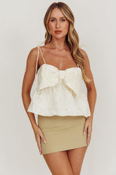 Angie Babydoll Top Ivory