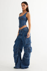 LIONESS Smokeshow Jeans Blue Denim