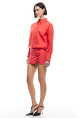 LIONESS Clicquot Mini Skirt Crimson