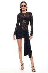 LIONESS Midnight Mini Dress Onyx