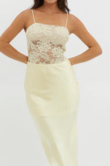 Moon Magic Floral Bodice Dress Lemon