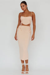 Graziella Corset Crop Top Egg Shell