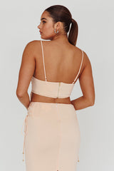 Graziella Corset Crop Top Egg Shell