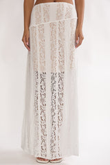 Eleesa Maxi Skirt Lace White