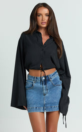 Wanda Shirt - Button Up Shirt in Black