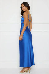 Chic 'Fit Slip Satin Maxi Dress