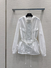 Prada 25 Jacket and Skirt White Polyester