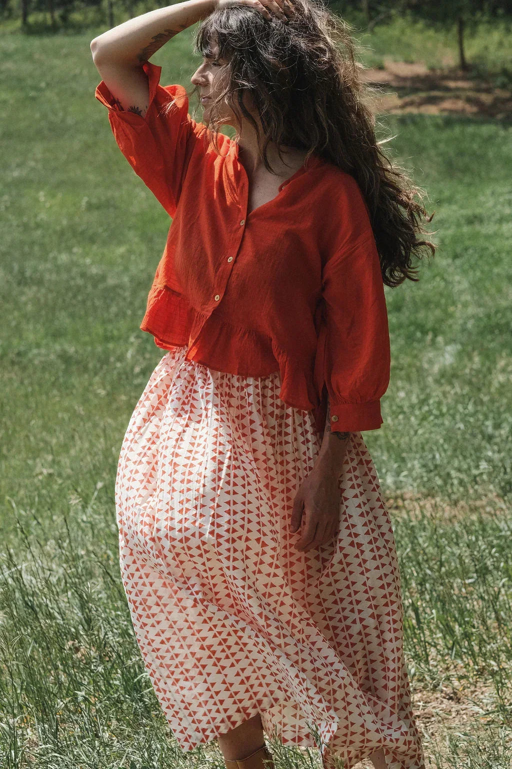 The Scarlet Frill Top