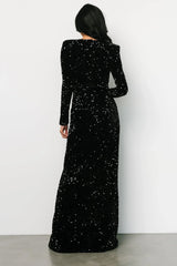 Madonna Sequin Maxi Dress | Black