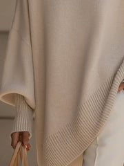 Women's Oversized Wool-Blend Sweater | Relaxed Draped Pullover