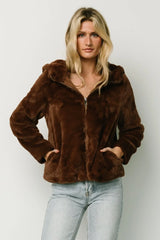 Leeds Faux Fur Jacket | Brown