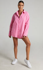 Terah Shirt - Button Up Shirt in Pink