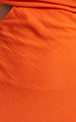 Reviena Maxi Dress - Cut Out Cowl Neck Dress in Burnt Orange