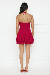 Celestial Kiss Halter Mini Dress