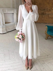 Women's White Maxi Wedding Dress | Elegant Floor-Length Bridal Gown