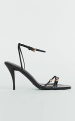 Billini - Robin Hardware Detail Heels in Black Shine