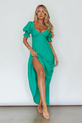 Brigita Tied Back Midi Dress Green
