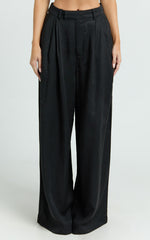 Clarke Pants - High Waist Wide Leg Pants in Black