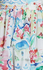 Duncan Mini Dress - Halter Neck Empire Waist Dress in Vacay Print