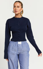 Lioness - Head in the Clouds Cardigan in Navy
