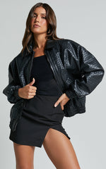 Lioness - Kenny Bomber - Bottega PU in Onyx