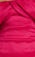 Manileen Mini Dress - Twist Front Strapless Dress in Hot Pink