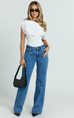 Nalfie Top - Asymmetrical Top in White
