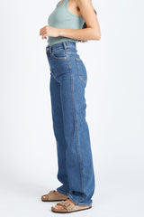 DR DENIM Moxy Straight Jeans Cape Dark Plain