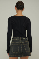 New School Long Sleeve Top Black