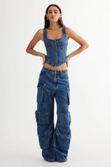 LIONESS Smokeshow Jeans Blue Denim