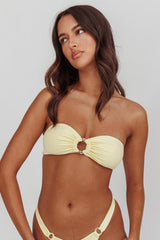 Agape Bandeau O-Ring Bikini Top Butter