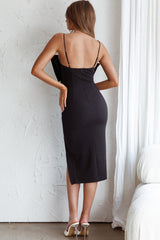 La Palazza Bow Feature Midi Dress Black